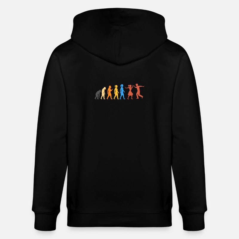 Swing-Tanz - Die höchste Stufe der Evolution (2) - Stanley/Stella Unisex Bio-Kapuzenjacke CULTIVATOR  - Schwarz