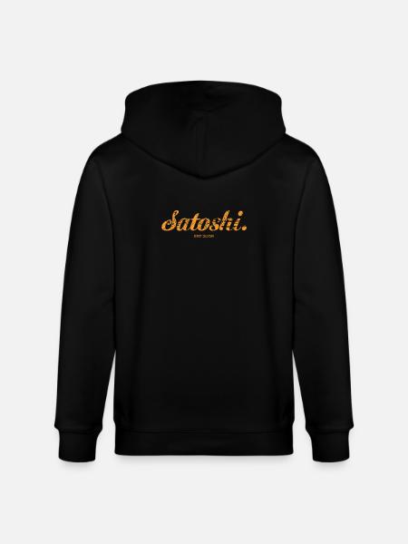 Satoshi Nakamoto Bitcoin Crypto Inventor - Stanley/Stella CULTIVATOR  Unisex Organic Hooded Jacket - black