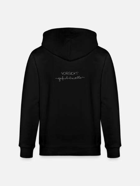 Vorsicht Gefühlswellen - Stanley/Stella Unisex Bio-Kapuzenjacke CULTIVATOR - Schwarz