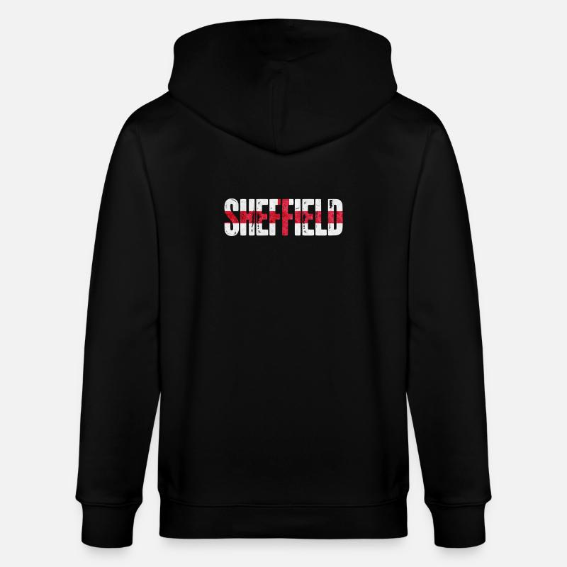 Sheffield England - Stanley/Stella Unisex Bio-Kapuzenjacke CULTIVATOR  - Schwarz
