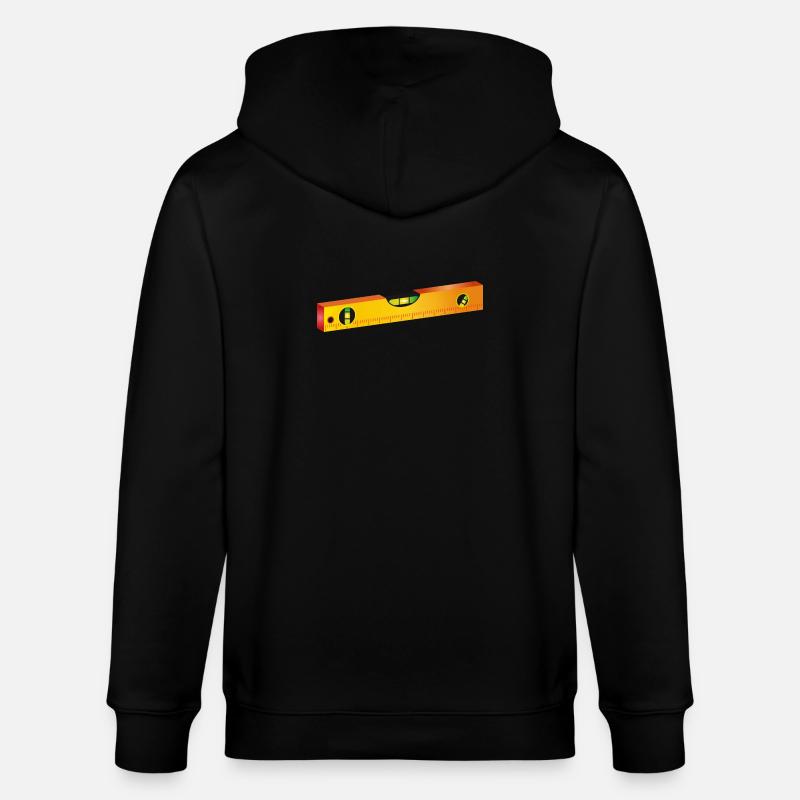 Wasserwaage,Richtwaage oder Maurerwaage - Stanley/Stella Unisex Bio-Kapuzenjacke CULTIVATOR  - Schwarz