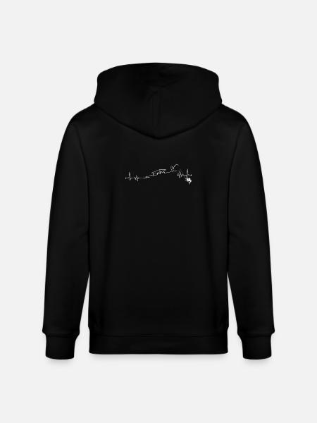 Coastal Flight Line Art - Stanley/Stella CULTIVATOR Unisex Organic Hooded Jacket - black