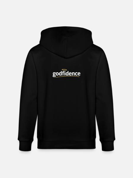 Godfidence Trust in God Christian Faith - Stanley/Stella CULTIVATOR Unisex Organic Hooded Jacket - black