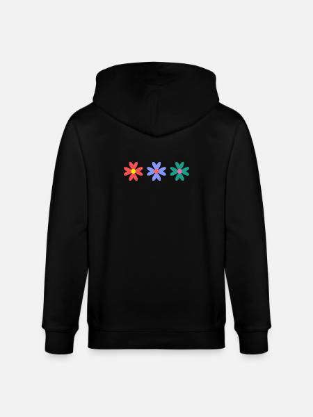 FLOWER. NATURE. ECOLOGY. ANNIVERSARY. FEAST - Stanley/Stella CULTIVATOR  Unisex Organic Hooded Jacket - black