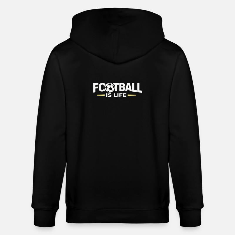 Le football, c’est la vie - Veste à capuche bio CULTIVATOR Stanley/Stella Unisexe - noir