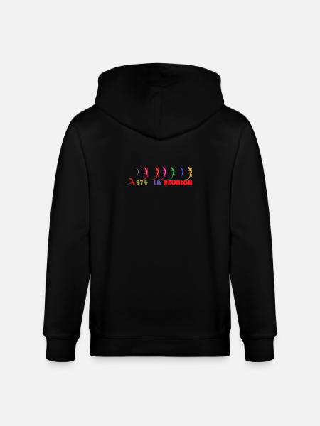 Geckos Rainbow 974 Reunion - Stanley/Stella CULTIVATOR Unisex Organic Hooded Jacket - black