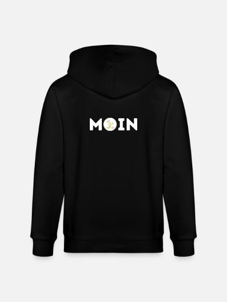 Moin mit Möwe S/W - Stanley/Stella Unisex Bio-Kapuzenjacke CULTIVATOR  - Schwarz