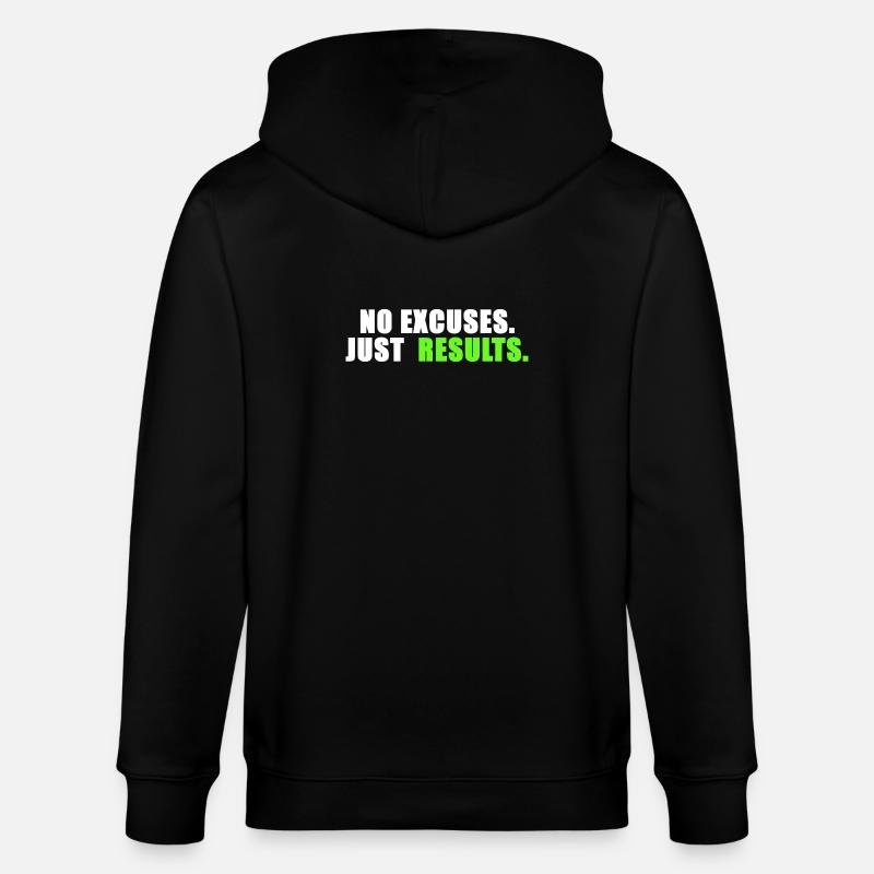 Aucune excuse. Juste des résultats. - Veste à capuche bio CULTIVATOR Stanley/Stella Unisexe - noir