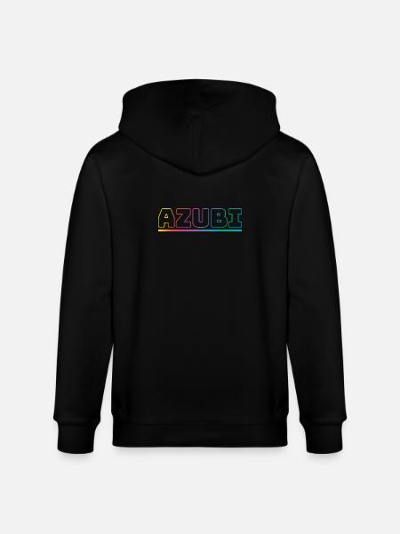 Design Azubi outline bunt - Stanley/Stella Unisex Bio-Kapuzenjacke CULTIVATOR - Schwarz