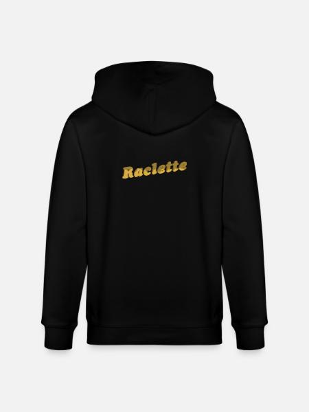 Raclette Cheese Lettering 3D - Stanley/Stella CULTIVATOR  Unisex Organic Hooded Jacket - black