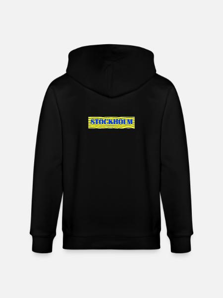 Stockholm Waves Lettering - Stanley/Stella CULTIVATOR Unisex Organic Hooded Jacket - black