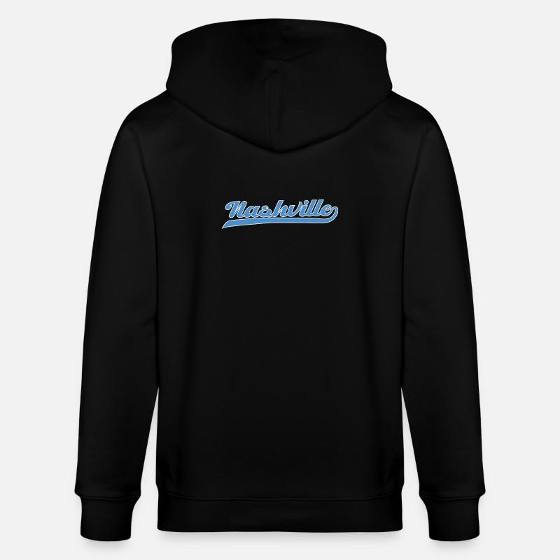 Nashville Script mit Schwunglinie - Stanley/Stella Unisex Bio-Kapuzenjacke CULTIVATOR  - Schwarz