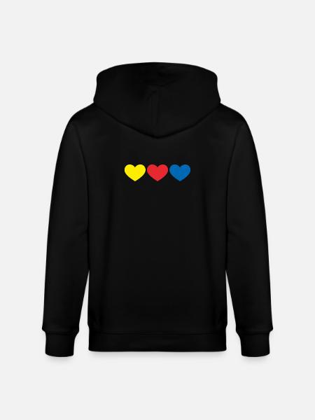 DIF_heart - Veste à capuche bio CULTIVATOR Stanley/Stella Unisexe - noir