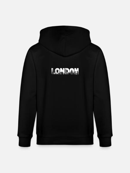 Londres Royaume-Uni, Angleterre Silhouette - Veste à capuche bio CULTIVATOR Stanley/Stella Unisexe - noir