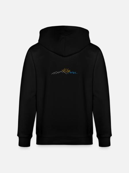 Summer Summer Holidays Mountains Sun Waves - Stanley/Stella CULTIVATOR Unisex Organic Hooded Jacket - black