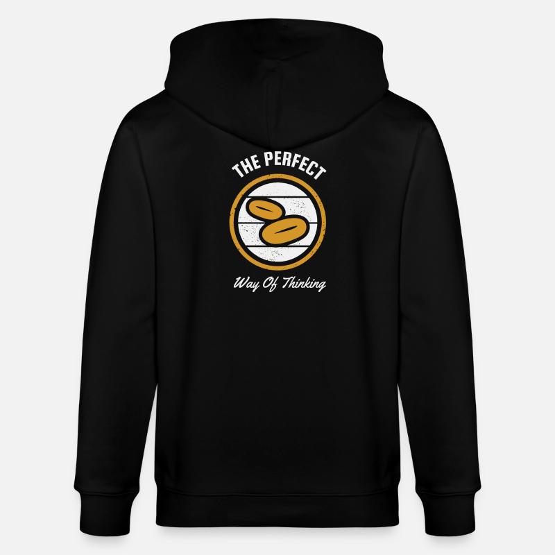 Die perfekte Denkweise: Kaffeebohnen - Stanley/Stella Unisex Bio-Kapuzenjacke CULTIVATOR  - Schwarz