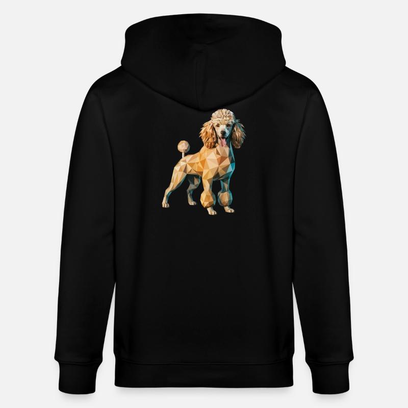 Caniche - Logo Low Poly cool - Veste à capuche bio CULTIVATOR Stanley/Stella Unisexe - noir