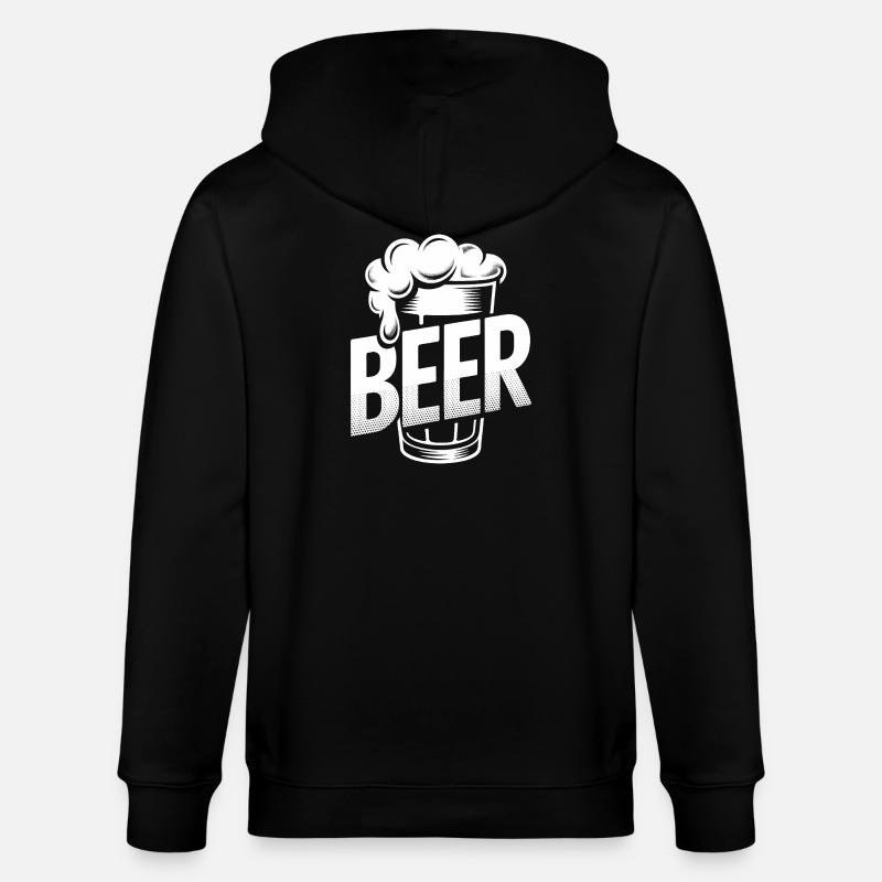 Bier – Cool Beer Logo - Stanley/Stella Unisex Bio-Kapuzenjacke CULTIVATOR - Schwarz