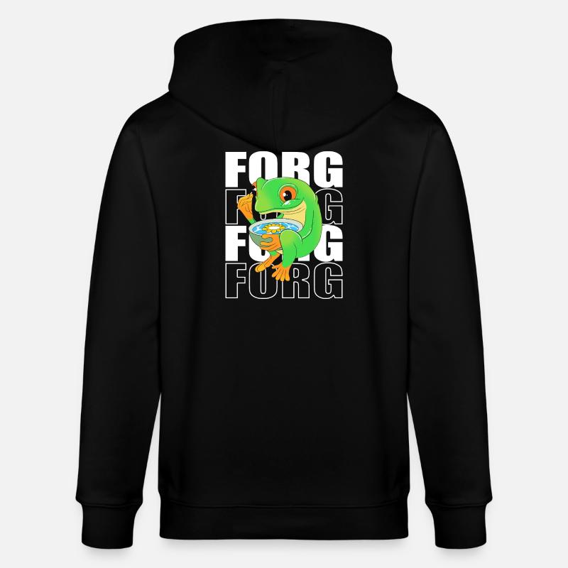 Frosch Laubfrosch - Stanley/Stella Unisex Bio-Kapuzenjacke CULTIVATOR - Schwarz