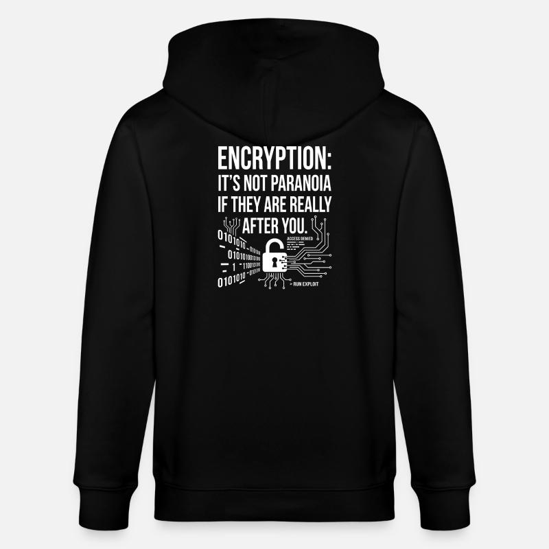 Conception de paranoïa du chiffrement - Veste à capuche bio CULTIVATOR Stanley/Stella Unisexe - noir