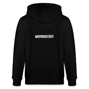 Magyarország Ungarn Wappen Flagge - Stanley/Stella Unisex Bio-Kapuzenjacke CULTIVATOR  - Schwarz - Hinten - Anna (173cm)