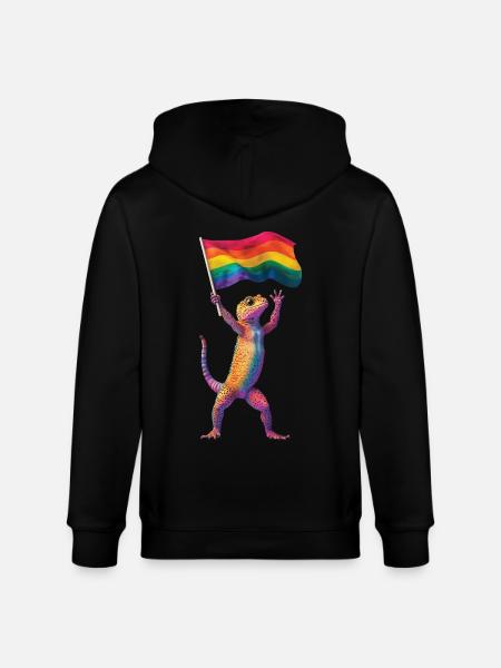 Gecko - Stanley/Stella Unisex Bio-Kapuzenjacke CULTIVATOR - Schwarz