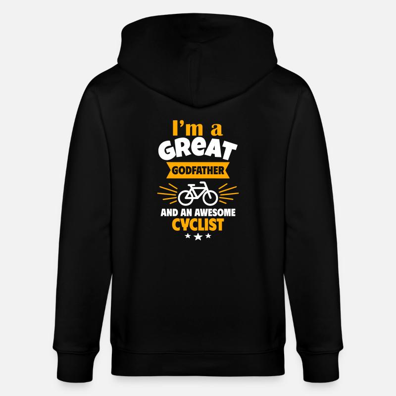 Toller Pate und Super-Radfahrer - Stanley/Stella Unisex Bio-Kapuzenjacke CULTIVATOR  - Schwarz