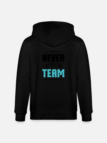 never without my team 2 - Stanley/Stella CULTIVATOR Unisex Organic Hooded Jacket - black