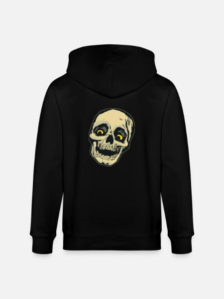 Totenkopf Comic Geschenk - Stanley/Stella Unisex Bio-Kapuzenjacke CULTIVATOR - Schwarz