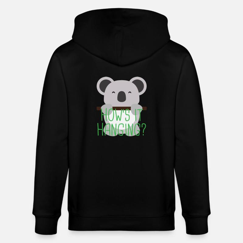 Koala 3 03 - Stanley/Stella Unisex Bio-Kapuzenjacke CULTIVATOR  - Schwarz