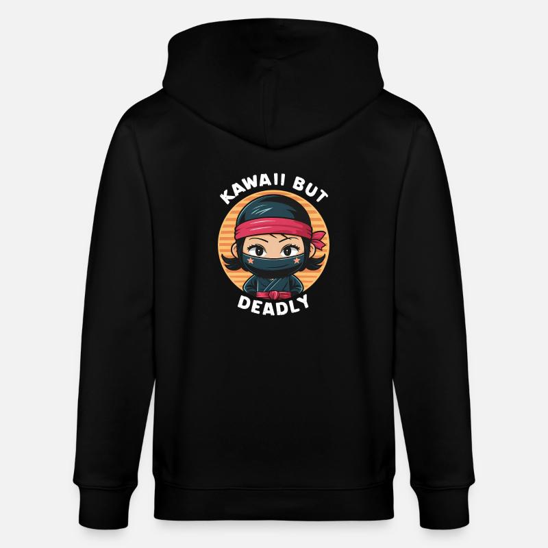 Kawaii mais mortel - Veste à capuche bio CULTIVATOR Stanley/Stella Unisexe - noir