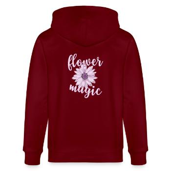 Magie des fleurs - Veste à capuche bio CULTIVATOR Stanley/Stella Unisexe - bordeaux - Dos - Anna (173cm)
