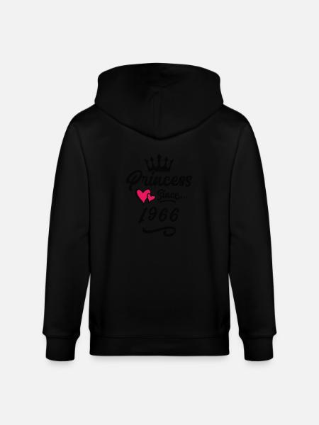 1966 Princess Birthday - Stanley/Stella CULTIVATOR Unisex Organic Hooded Jacket - black