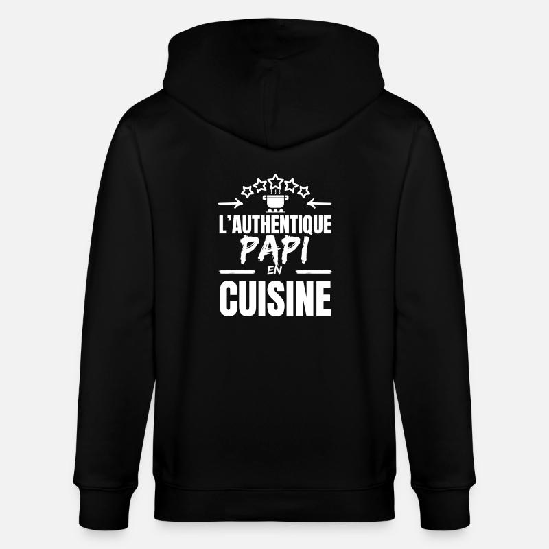L AUTHENTIQUE PAPI CUISINIER - Veste à capuche bio CULTIVATOR Stanley/Stella Unisexe - noir