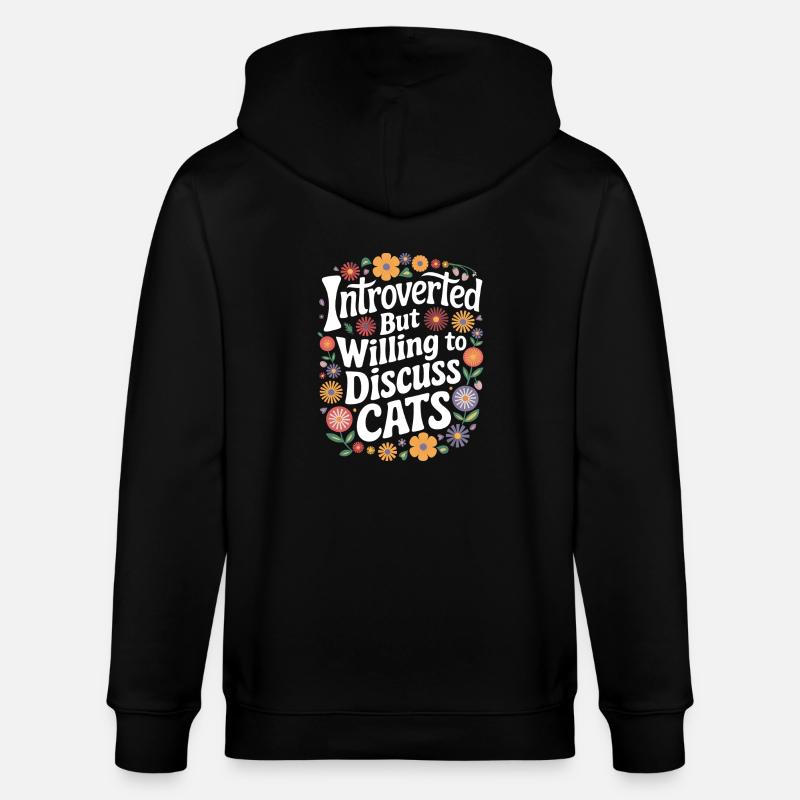 Introverti, antisocial, introverti - Veste à capuche bio CULTIVATOR Stanley/Stella Unisexe - noir