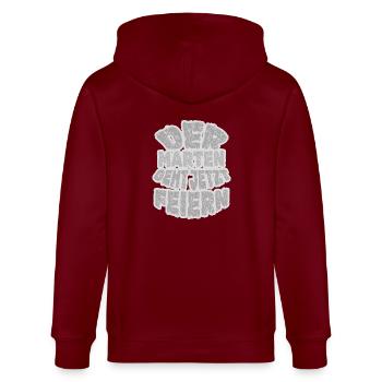 Gift for Marten - Stanley/Stella CULTIVATOR  Unisex Organic Hooded Jacket - burgundy - Back - Anna (173cm)