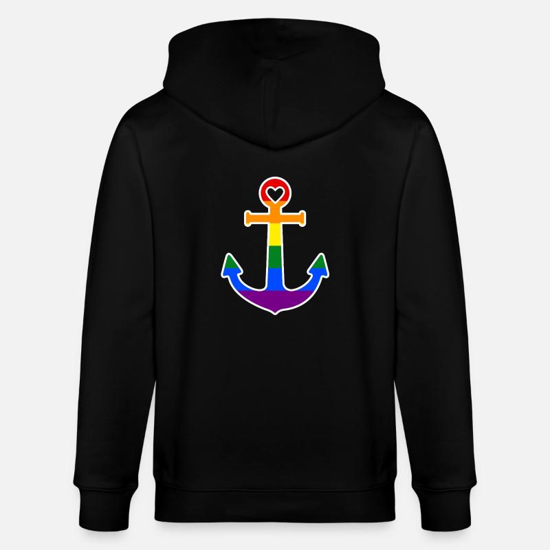 Regenbogenanker - Stanley/Stella Unisex Bio-Kapuzenjacke CULTIVATOR  - Schwarz