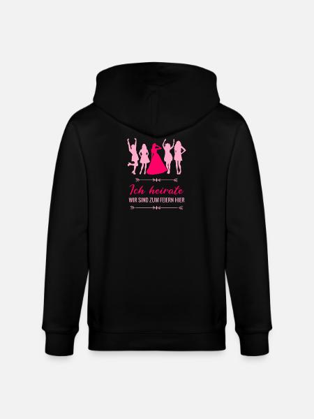 Ich heirate - poltern Junggesellinnenabschied - Stanley/Stella Unisex Bio-Kapuzenjacke CULTIVATOR  - Schwarz