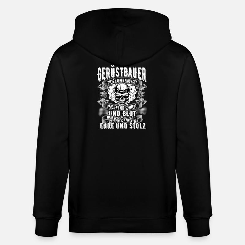 Gerüstbauer - Stanley/Stella Unisex Bio-Kapuzenjacke CULTIVATOR - Schwarz