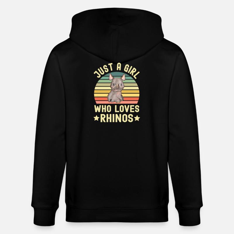 Nashorn Nashörner - Stanley/Stella Unisex Bio-Kapuzenjacke CULTIVATOR  - Schwarz