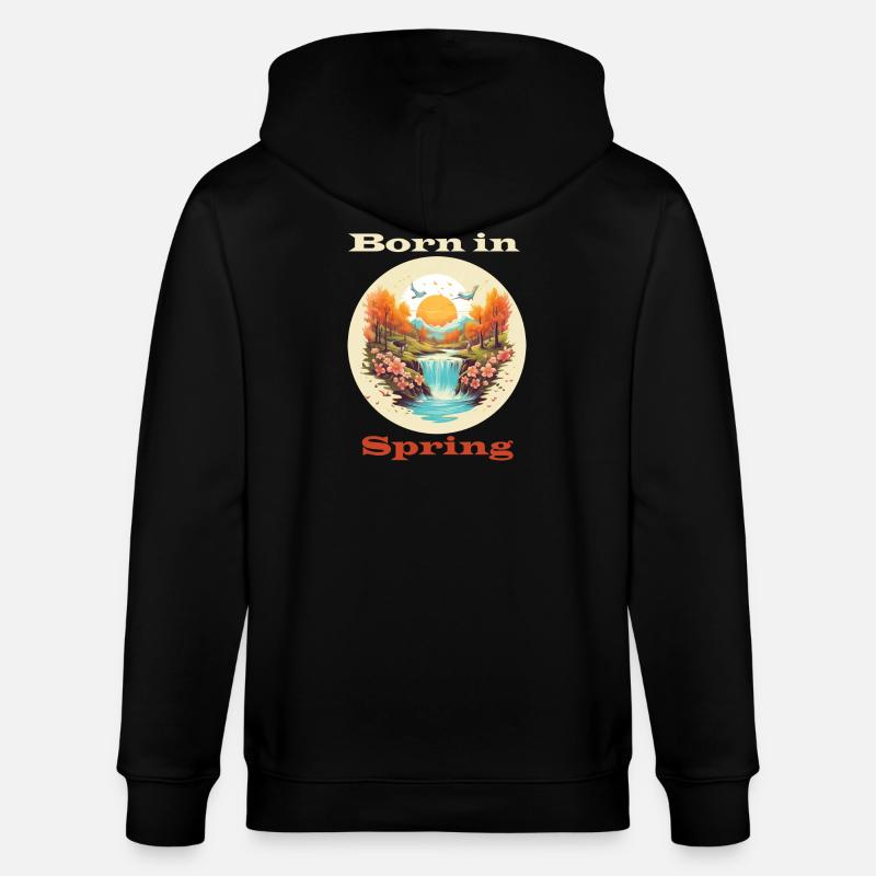 Born in Spring - Stanley/Stella Unisex Bio-Kapuzenjacke CULTIVATOR  - Schwarz