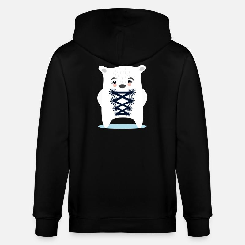 BAYERN EISBÄR TRACHTEN ERSATZ DIRNDL - Veste à capuche bio CULTIVATOR Stanley/Stella Unisexe - noir