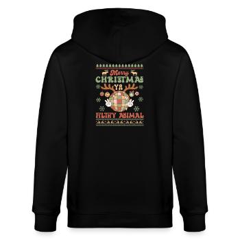 Pull de Noël moche - Veste à capuche bio CULTIVATOR Stanley/Stella Unisexe - noir - Dos - Anna (173cm)