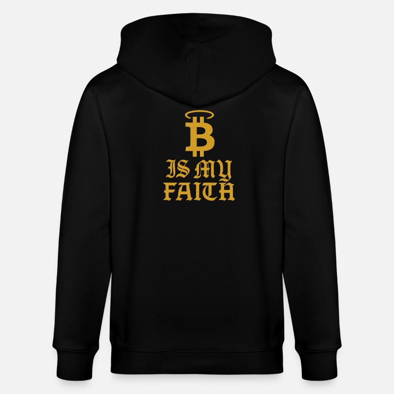 Conception du symbole de foi Bitcoin - Veste à capuche bio CULTIVATOR Stanley/Stella Unisexe - noir