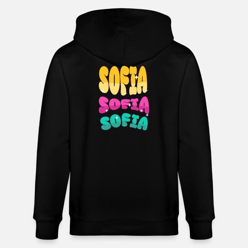 Sofia  - Stanley/Stella Unisex Bio-Kapuzenjacke CULTIVATOR  - Schwarz