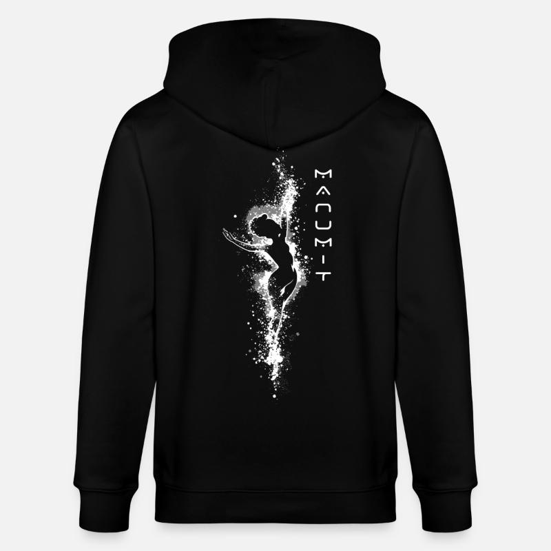 Manumit Single White Design - Stanley/Stella CULTIVATOR  Unisex Organic Hooded Jacket - black