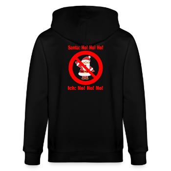 Weihnachtsmuffel Anti Weihnachten Weihnachtshasser - Stanley/Stella Unisex Bio-Kapuzenjacke CULTIVATOR  - Schwarz - Hinten - Anna (173cm)