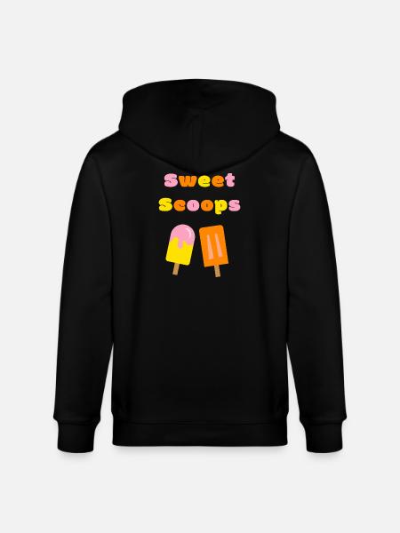 Sweet Scoops Pop Art - Stanley/Stella CULTIVATOR Unisex Organic Hooded Jacket - black