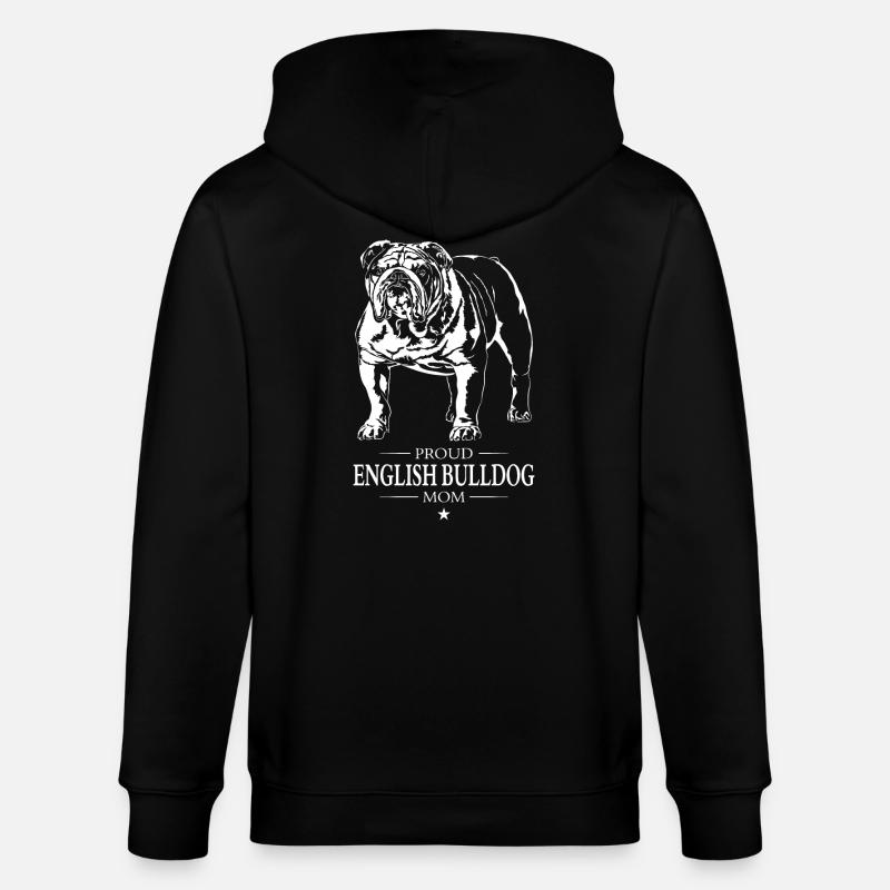 Bouledogue anglais Chiens Wilsigns - Veste à capuche bio CULTIVATOR Stanley/Stella Unisexe - noir