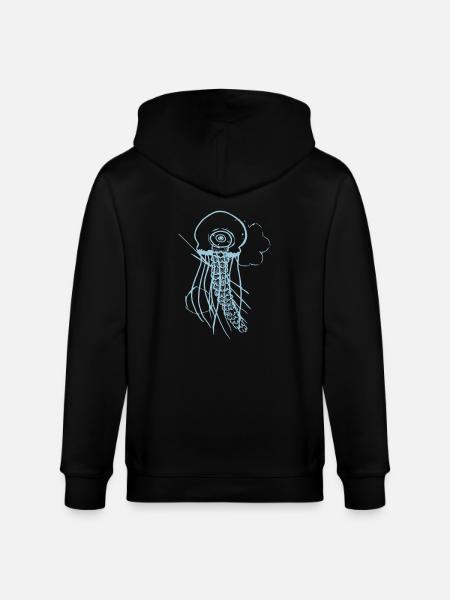 jellyfish - Stanley/Stella CULTIVATOR  Unisex Organic Hooded Jacket - black